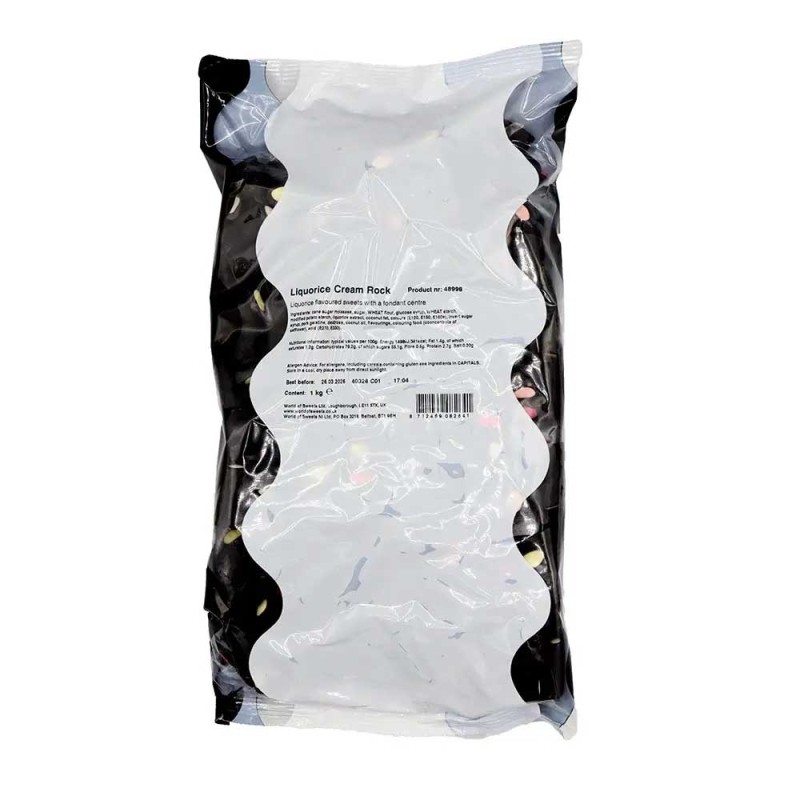 Liquorice Cream Rock Pieces 1kg