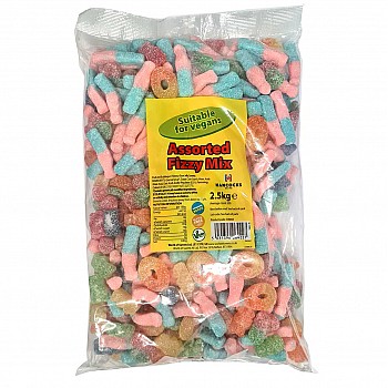 Assorted Fizzy Vegan Mega Mix 2.5kg  Assorted Fizzy Vegan Mega Mix 2.5kg
