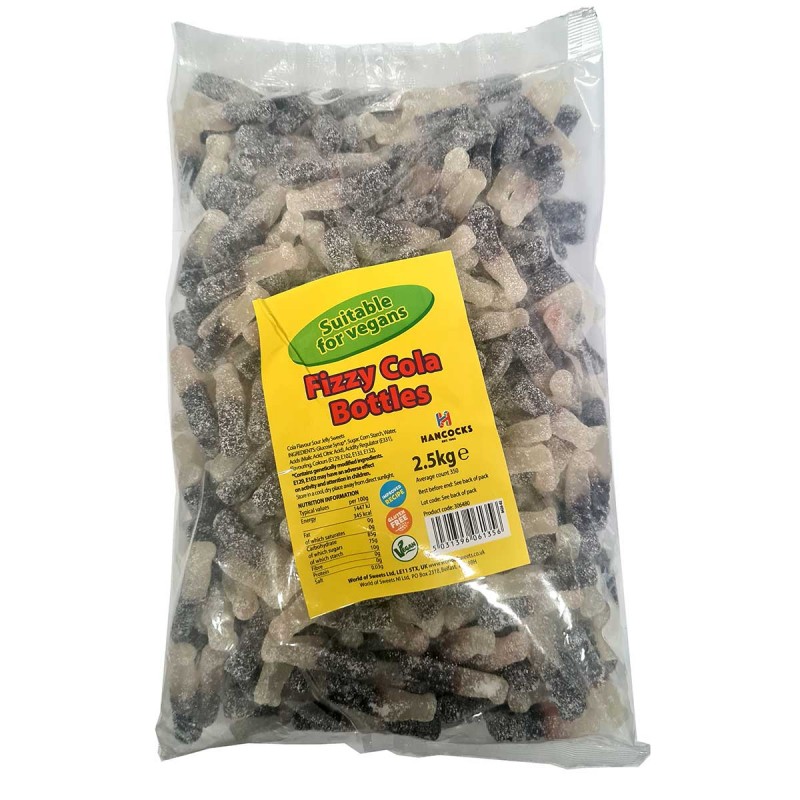 Vegan Fizzy Cola Bottles 2.5kg Vegan Fizzy Cola Bottles 2.5kg