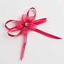 Fuchsia Self-Adhesive Satin Bow With Diamante Flower - 12 Pack Fuchsia Self-Adhesive Satin Bow With Diamante Flower - 12 Pack