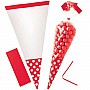 Apple Red Polka Dot Cello Sweet Cones - 24cm