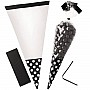 Black Polka Dot Cello Sweet Cones - 24cm