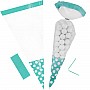 Robins Egg Blue Polka Dot Cello Sweet Cones - 24cm