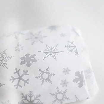 Silver Snowflake Sweet Paper Bags Silver Snowflake Sweet Paper Bags