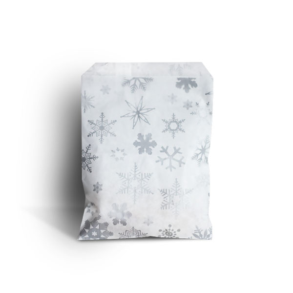 Silver Snowflake Sweet Paper Bags Silver Snowflake Sweet Paper Bags
