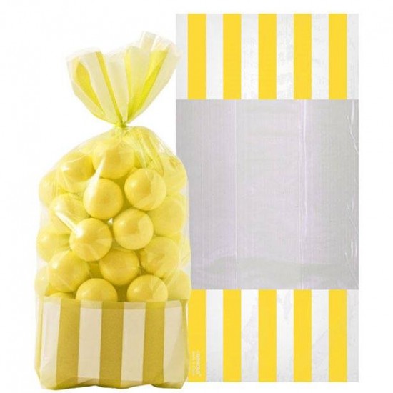 Sunshine Yellow Cello Sweet Bags - 27cm