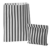 Black Candy Stripe Paper Bags x 20 Count Black Candy Stripe Paper Bags x 20 Count