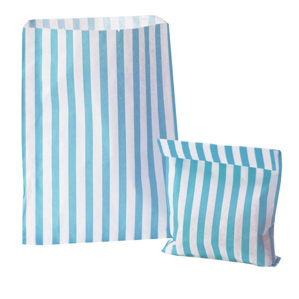 Light Blue Candy Stripe Paper Bags Light Blue Candy Stripe Paper Bags