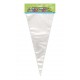 Large Clear Cone Cello Bags with Twist Ties 25CT