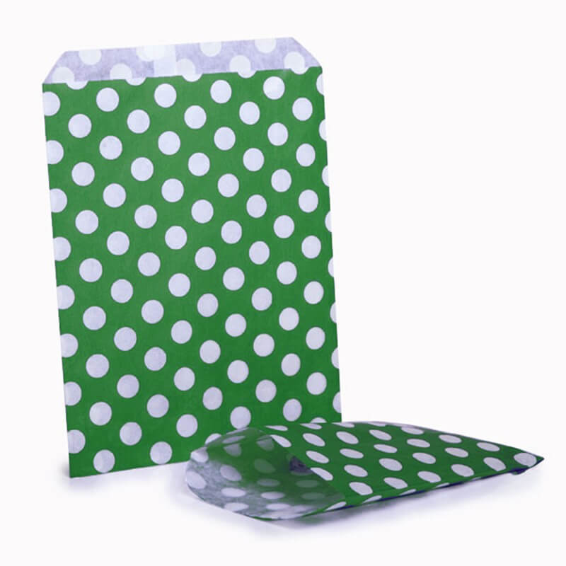 Green Polka Dot Paper Bags Green Polka Dot Paper Bags