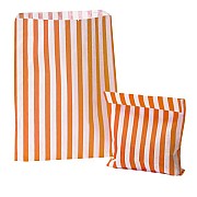 Orange Coloured Candy Stripe Paper Bags x 20 Count Orange Coloured Candy Stripe Paper Bags x 20 Count