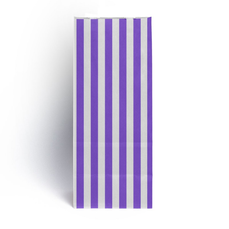 Purple Stripe Pick n Mix Paper Bags Purple Stripe Pick n Mix Paper Bags