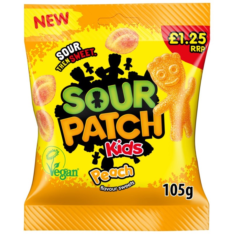 Sour Patch Kids Peach Gummy Candy 105g Sour Patch Kids Peach Gummy Candy 105g