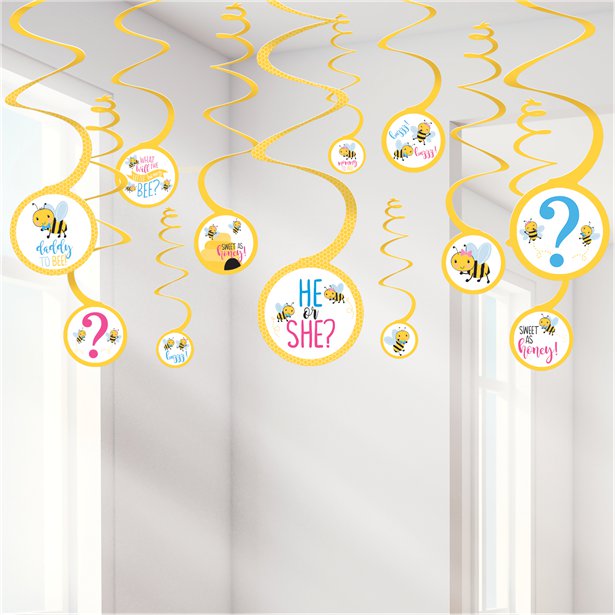 What Will It Be Hanging Swirl Decorations (12pk) What Will It Be Hanging Swirl Decorations (12pk)