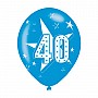 Age 40 Blue Latex Balloons (6pk)