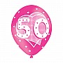 Age 50 Pink Latex Balloons (6pk)