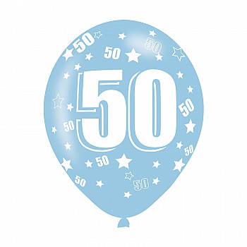 Age 50 Assorted Colours Latex Balloons (6pk) Age 50 Assorted Colours Latex Balloons (6pk)