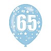 Age 65 Assorted Colours Latex Balloons (6pk)