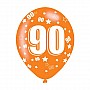Age 90 Assorted Colours Latex Balloons (6pk)