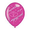 Engagement Assorted Colours Latex Balloons (6pk)