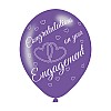 Engagement Assorted Colours Latex Balloons (6pk)