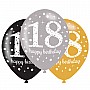 Age 18 Gold Sparkling Celebration Balloons (6pk) Age 18 Gold Sparkling Celebration Balloons (6pk)