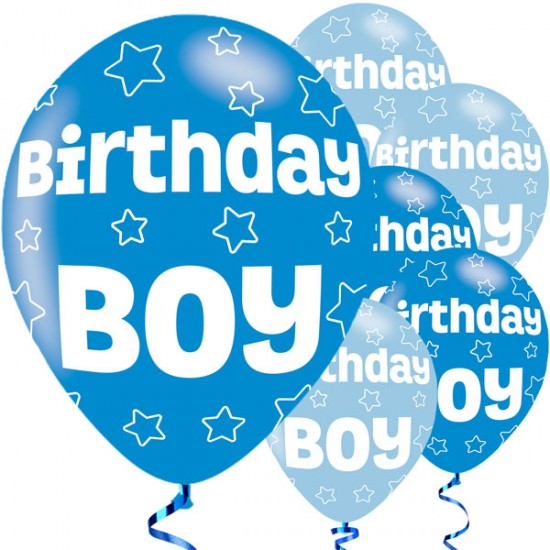 Birthday Boy Balloons - 11 Latex (6pk)