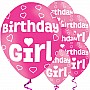 Birthday Girl Balloons - 11'' Latex (6pk)