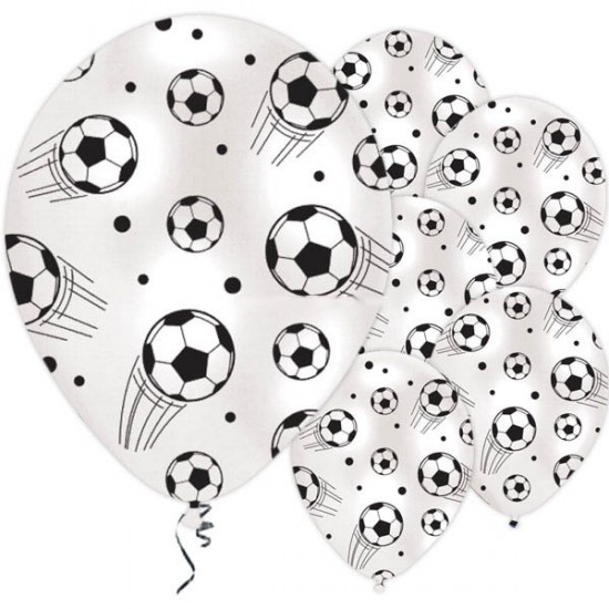 Football Print Balloons - 11 Latex (6pk)
