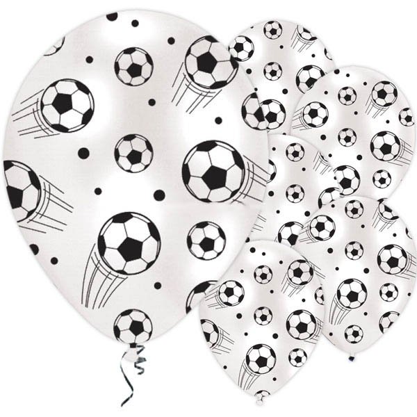 Football Print Balloons - 11 Latex (6pk)