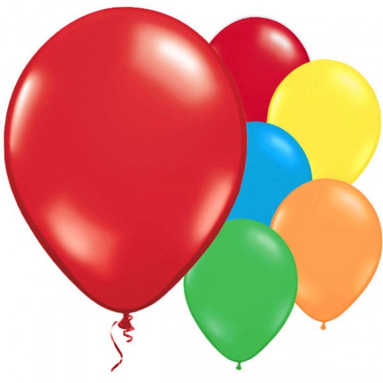 Multi-coloured Balloons - 11 Metallic Latex (10pk)