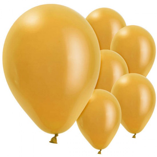Gold Balloons - 11 Pearl Latex (10pk)