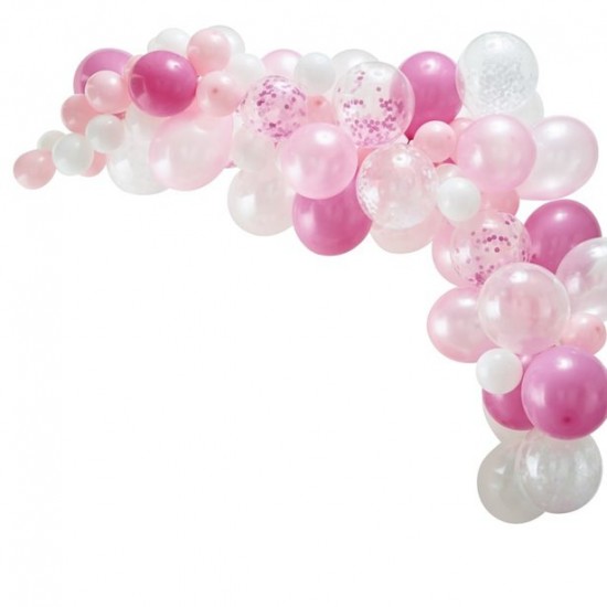 Pink Balloon Arch - 70 Balloons