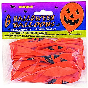 Pumpkin Orange 12" Latex Balloons (6pk)