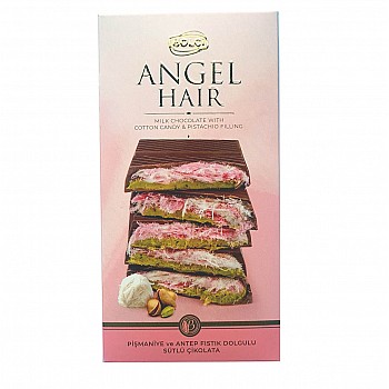 Bolci Angel Hair Milk Chocolate with Cotton Candy and Pistachio Bar 170g
