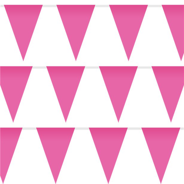 Bright Pink Plastic Bunting - 10m (each)