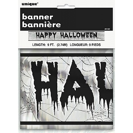 Happy Halloween Foil Banner 9ft Happy Halloween Foil Banner 9ft