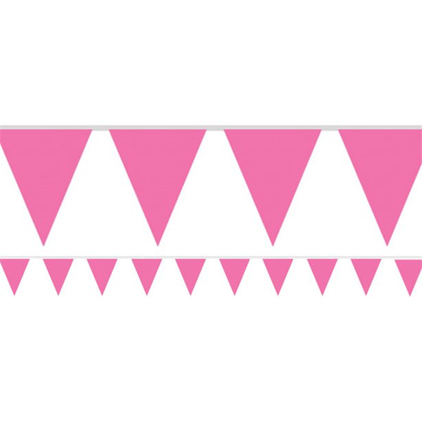 Hot Pink Paper Bunting - 4.5m (each)