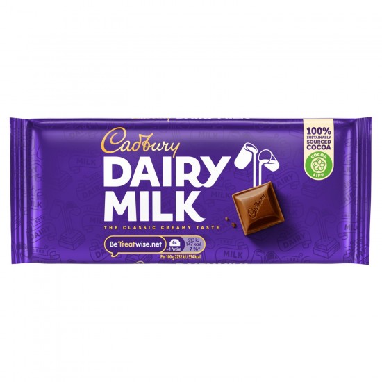 Cadbury Dairy Milk Large Bar 110g Single