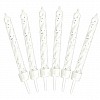 Spiral Birthday Candles - White Glitter
