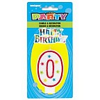 Numeral 0 Glitter Candle with Cake Decor Numeral 0 Glitter Candle with Cake Decor