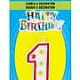 Numeral 1 Glitter Candle with Cake Decor Numeral 1 Glitter Candle with Cake Decor