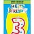 Numeral 3 Glitter Candle with Cake Decor