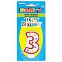 Numeral 3 Glitter Candle with Cake Decor