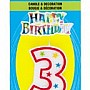 Numeral 3 Glitter Candle with Cake Decor Numeral 3 Glitter Candle with Cake Decor