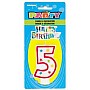 Numeral 5 Glitter Candle with Cake Decor
