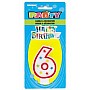 Numeral 6 Glitter Candle with Cake Decor