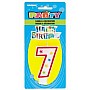 Numeral 7 Glitter Candle with Cake Decor