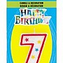 Numeral 7 Glitter Candle with Cake Decor Numeral 7 Glitter Candle with Cake Decor