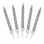 Spiral Birthday Candles - Silver